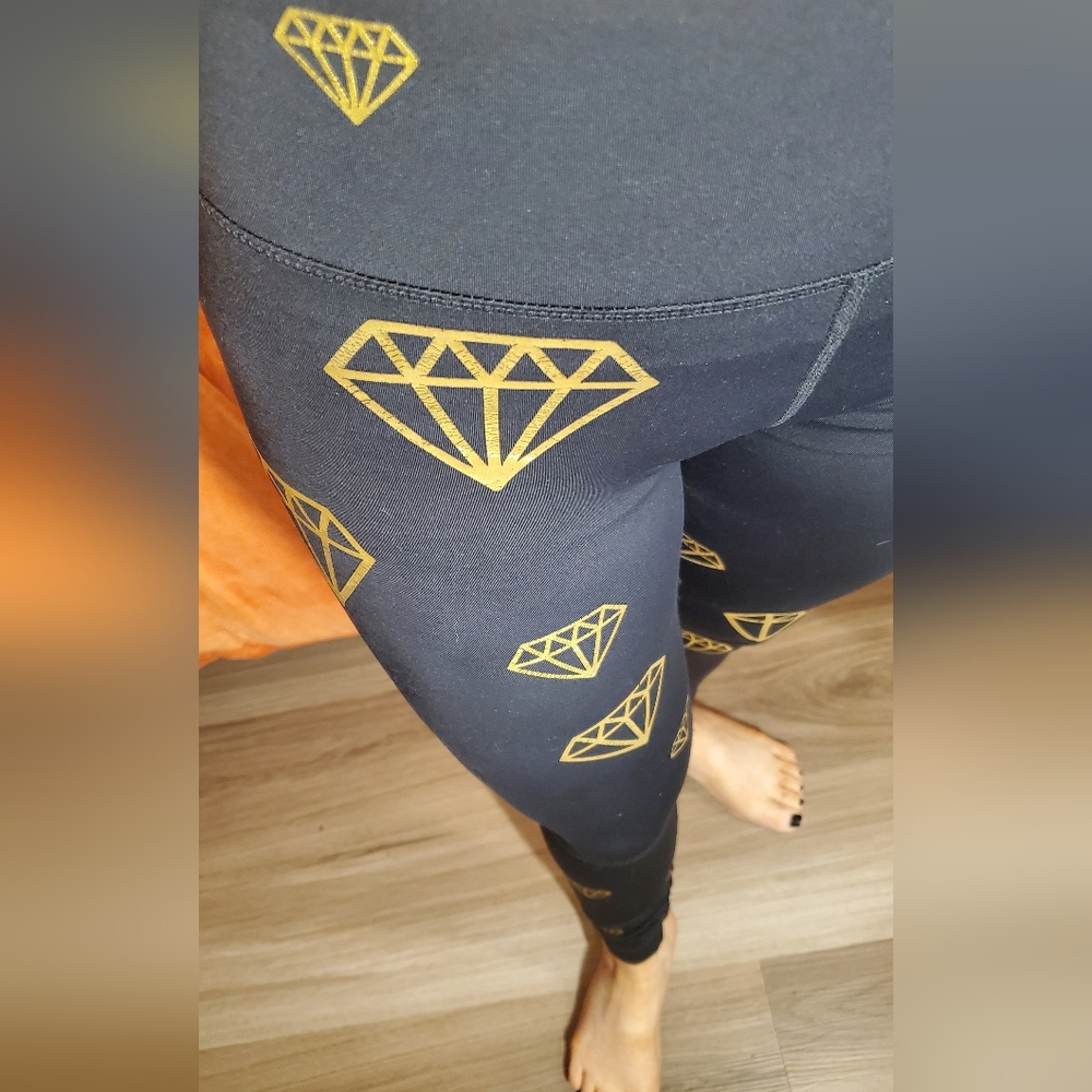 Black and Gold Women's Leggings